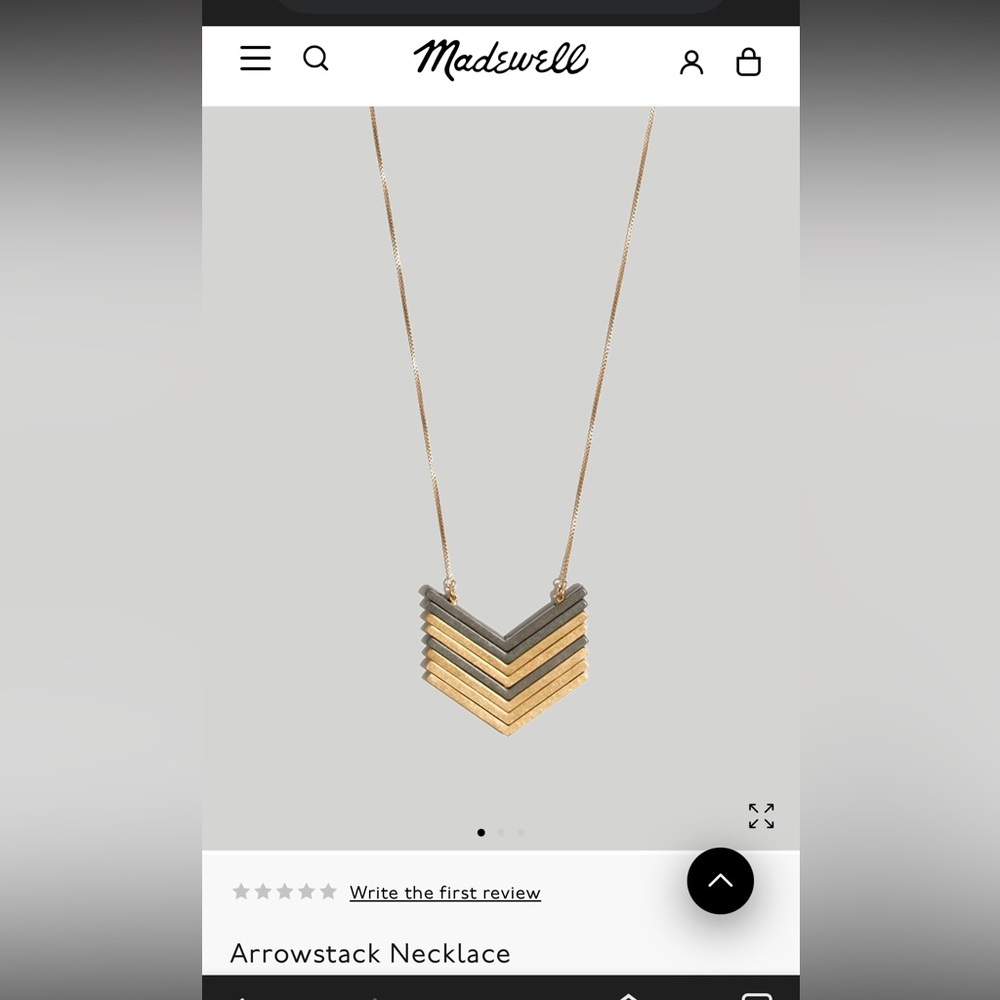 Madewell Arrowstack Adjustable Necklace In Vintag… - image 8